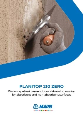 PLANITOP 210 ZERO - Water-repellent cementitious skimming mortar for absorbent and non-absorbent surfaces